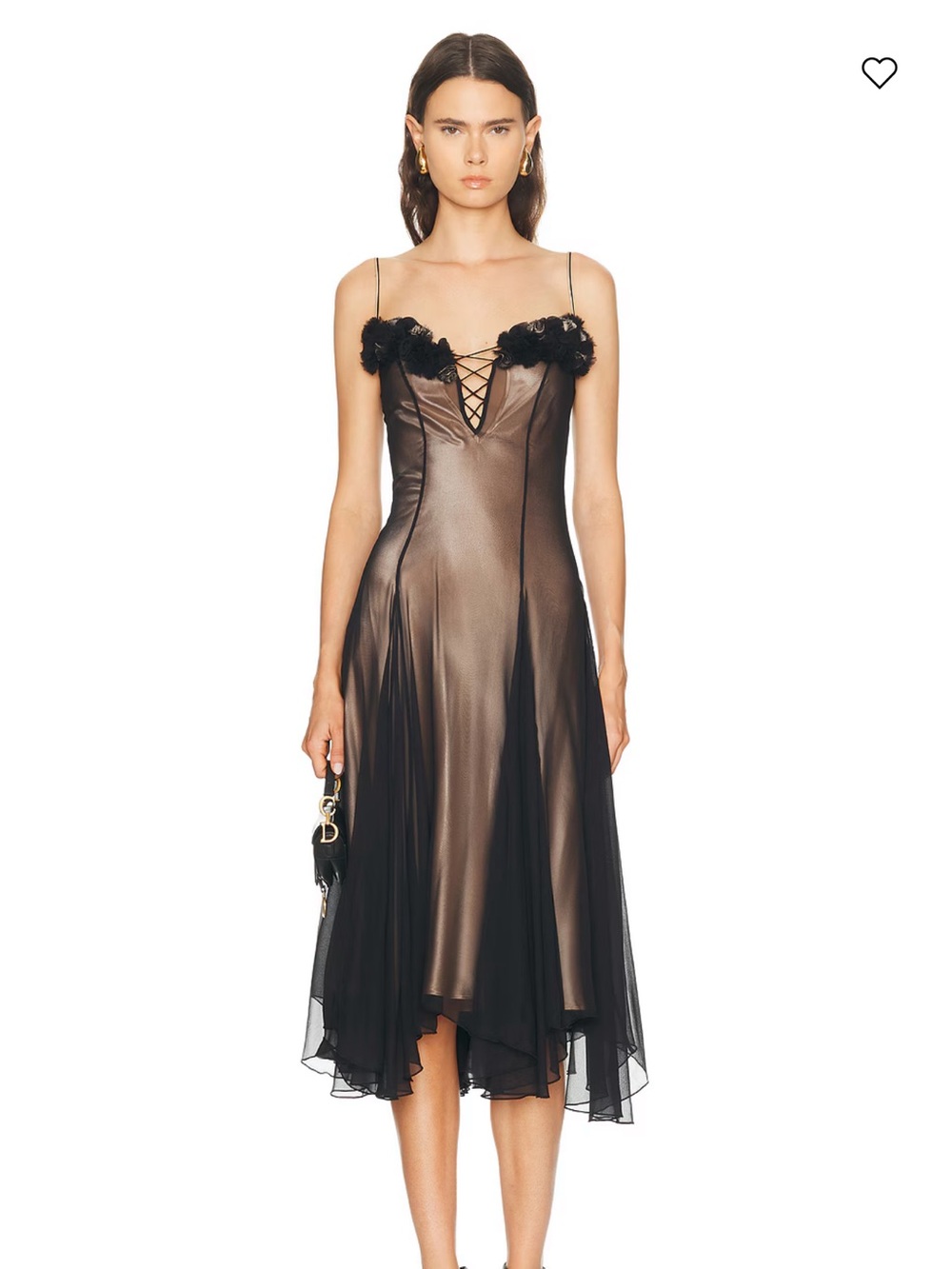 Mirror Palais Valentina dress in Noir with lining